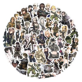 50 PCS Stickers for Female Soldier,Army Camouflage Stickers,Teens Boys and Girls Sticker Pack Vinyl Skateboard Guitar Door Laptop Luggage Car Bike Water Bottle Birthday Party Supplies Stickers
