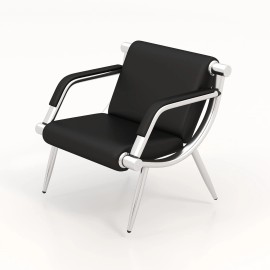 Kinbor PU Leather Waiting Room Chair with Armrest Reception Chair Office Furniture