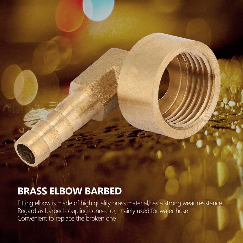 90 Degree Elbow Brass Hose Connector Hose Nozzle Coupling Barb