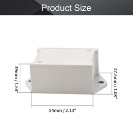 Fielect 5 Pcs Project Box Junction Box IP65 Waterproof ABS Plastic Electrical Boxes Electronic Enclosure Gray for Electronic Projects 2.12" x 1.54" x 1.08"