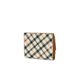 Daks (신세계강남점)DCWA4E428W2 VICTORIA 브라운 체크배색 DD로고 3단 반지갑 (Shinsegae Gangnam Store) DCWA4E428W2 VICTORIA Brown Checked Color Block DD Logo 3-Fold Wallet