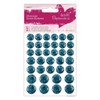 Papermania Shimmer Dome Stickers - Teal - 36 Pieces One