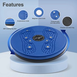 TGAHTMI Balance Board, Non-Slip Self Fitness Trainer, Aerobic Exercise Disc, Rotating Board, Exercise Equipment for Home, Blue, Adult