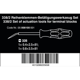 Wera - 05008100001 - Actuation Tools, 338/2 Set of Actuation Tools for Terminal Blocks (Spring Cages), 2 Pieces