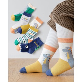 Kyopp Socks Kids Girls and Boys Funny Animals Cotton Socks Crew Socks Winter / Summer 10 Pairs