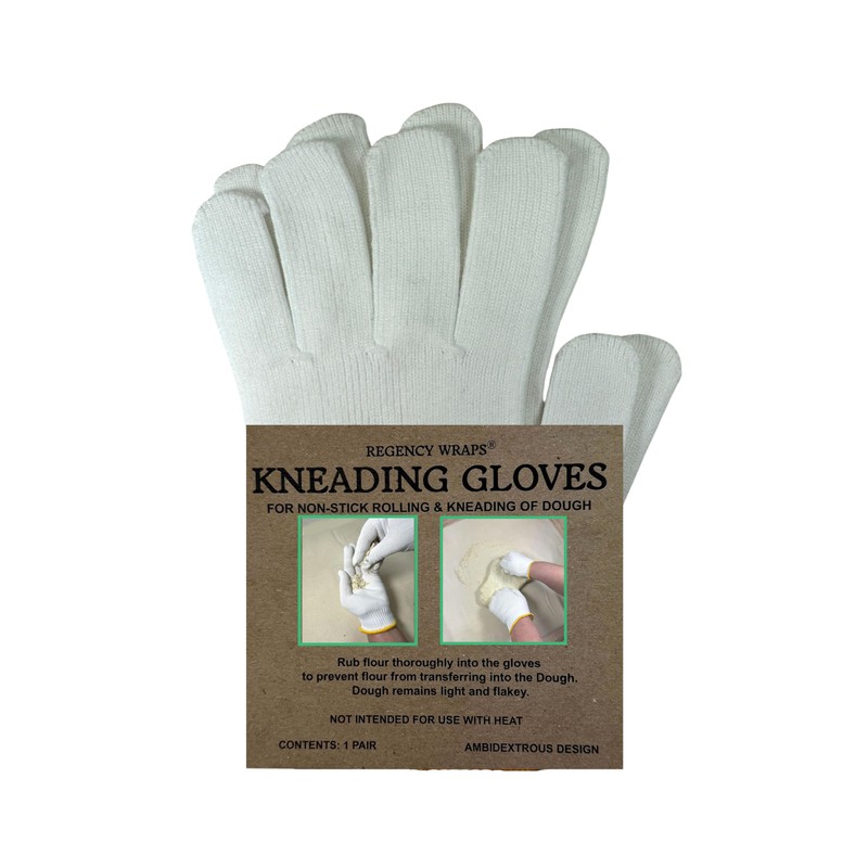 Regency Wraps Kneading Gloves for Non-Stick Dough Rolling and No-Mess