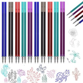 EIHI Pack of 20 Refills for LegaMi 0.7 mm Pens [4 Blue, 4 Black, 4 Green, 4 Purple, 4 Black], Leads for LegaMi Erasable Pens, Refill for LegaMi, Refill for LegaMi (B)