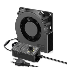 GDSTIME AC 220 V 230 V 240 V 120 mm Blower Fan 120 mm Turbine Turbo 120 mm Centrifugal Fan Dual Ball Bearing Cooling Fan Radial Fan with 3 V -12 V Speed Control for Inflatable Boats