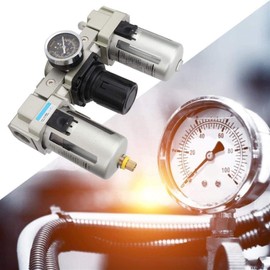 Filter Regulator, AC4000-06 G3/4" Air Source Gas Treatment Unit Air Filter Regulator Lubricator for Industrial Pneumatic Equipment