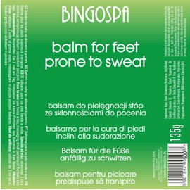 BINGOSPA Foot balm for foot sweating, sweating, foot pain, foot swelling, 135 g