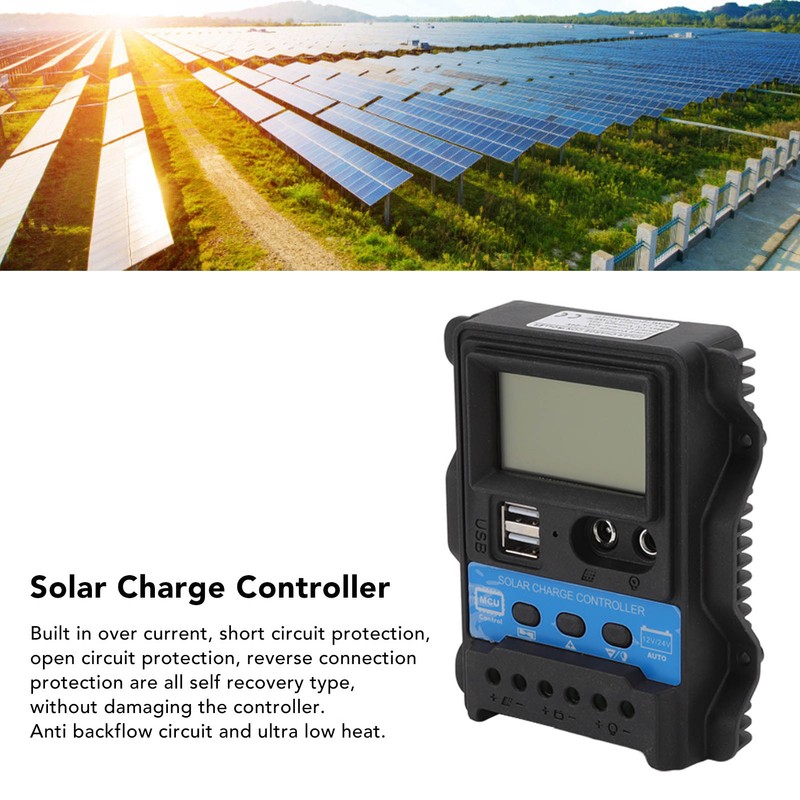 12V 24V Auto Solar Charge Controller PWM Solar Power Controller
