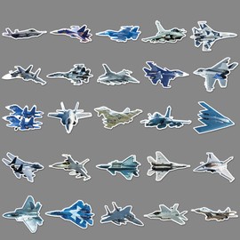 AUCEKO Pack of 50 Aeroplanes Stickers Pack Planes Sticker Set Waterproof Vinyl Stickers for Laptop Children Cars Motorcycle Bicycle Skateboard Luggage Suitcase Computer Sticker Graffiti Decal