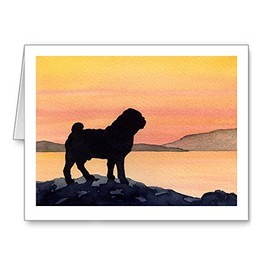 DJ Rogers Fine Art Pug Sunset - Set of 10 Note Cards With Envelopes