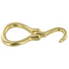 B3301 1 1/4" Natural Brass, Hoof Pick Buckle, Solid Brass-LL