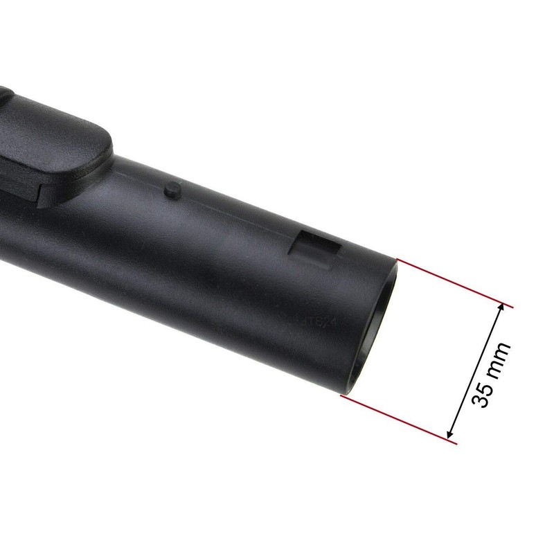 Miele 5269091 Vacuum Plastic Black 35mm Curved Handle Bent End