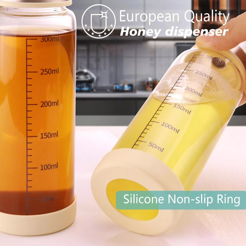 Matifaner Honey Dispenser No Drip, Maple Syrup Dispenser, Olecranon design,