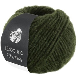 LANA GROSSA Ecopuno Chunky Super Light, Fluffy Effect Yarn with Baby Alpaca, Hand Knitting Yarn Made of 33% Virgin Wool (Merino) and 19% Alpaca Wool, 50 g Wool for Knitting and Crocheting, 70 m Yarn
