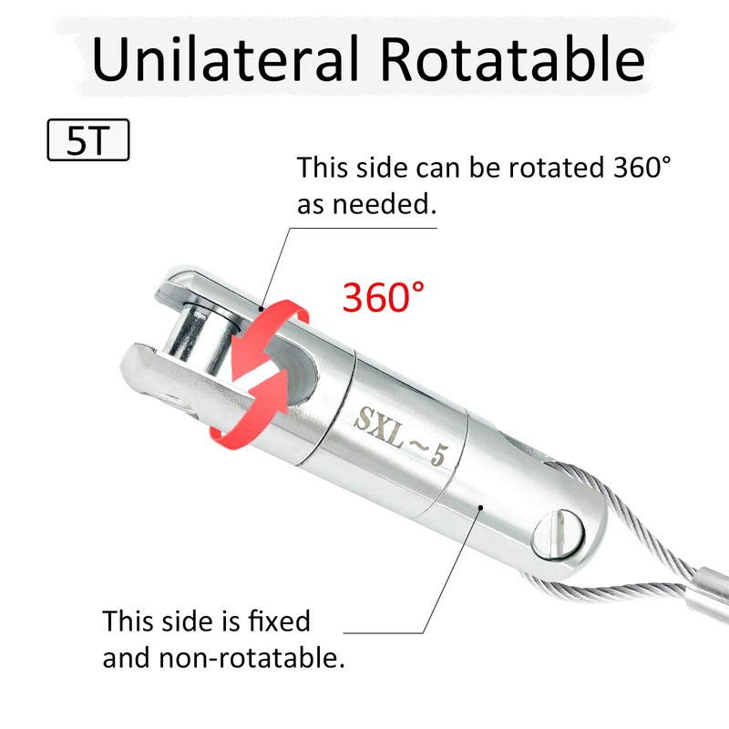 ATREFUU 5 Ton Cable Pulling Swivel, Swivel Wire Bearing Breakaway