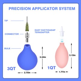 173Pcs Pottery Clay Tools Supplies, Ceramic Precision Tip Applicator for Pottery, Ceramic Tools Glaze Extrusion Bottle for Pottery Clay Art Decorating Kit (10 Pieces of Each 8 Sizes)