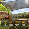 VICLLAX 90% Shade Cloth, 8x10FT Durable Black Mesh Trap with