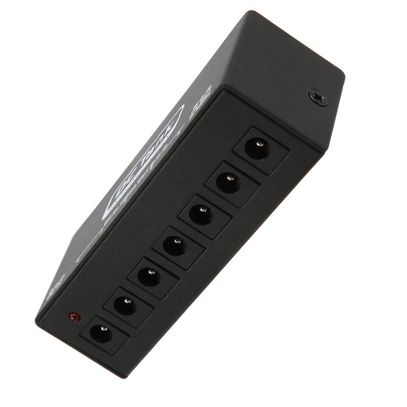 Pedal Power Supply 6 Isolated Outputs Metal Black Electric Equipment