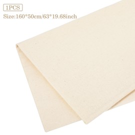 Spunklad Linen Cloth Cotton Fabric 160 x 50 cm Soft Embroidered Cloth Muslin Fabric Natural Linen Nitrogen Plain Pure Cotton Muslin Canvas for Sewing Clothing and Crafts (Beige)