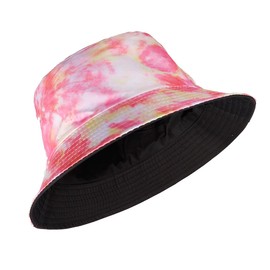 Eigso Pink Fashion Batik Bucket hat for Women Men Sun Protection Hiking Fishing Bucket hat for Woman Man
