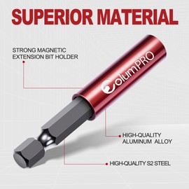 ColumPRO 6PCS Magnetic Extension Bit Holder Set, 60, 100, 150mm Hex Shank S2 Steel Magnetic Drill Bit Extension Holder