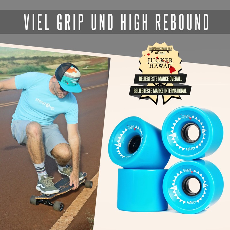 JUCKER Hawaii Longboard Wheels Allround Cruiser Wheels Mano (Set of