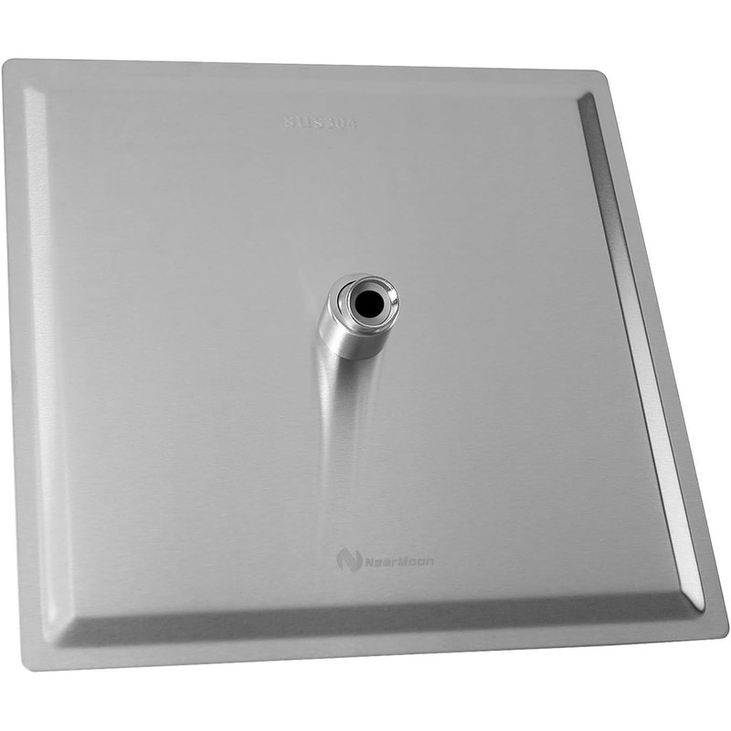 NearMoon Rain Shower Head, High Flow Stainless Steel Square Rainfall