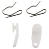 E-outstanding 50 Sets White Plastic Traverse Rod Slides Rail Glider