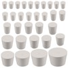 Keadic Solid Rubber Stopper Lab Plug Tapered Lab Seal Rubber