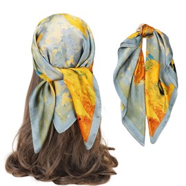 FAIRYGATE Neck Scarf Bandana Men Women Ladies Scarfs Gifts Floral Print Head Hair Square Scarves Neckerchief Headwear 29010