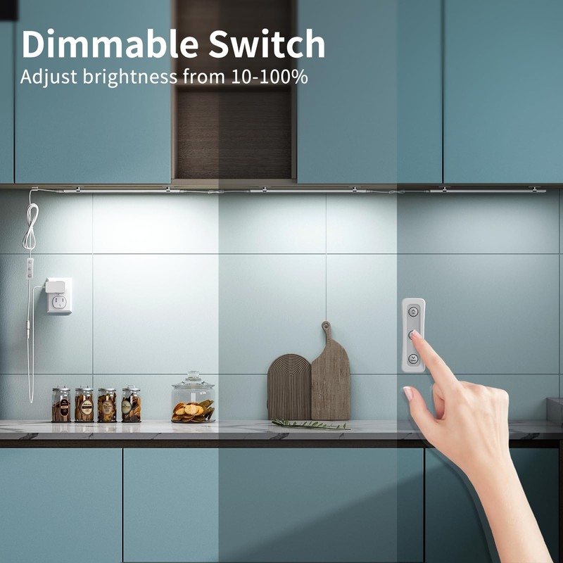 Dimmable Led Under Cabinet Lighting for Kitchen - 6 Pcs