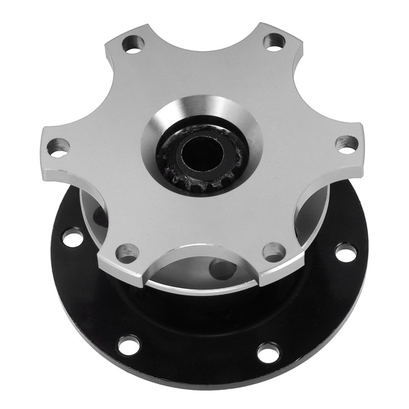 Universal 6 Hole Steering Wheel Quick Release Disconnect Hub Adapter