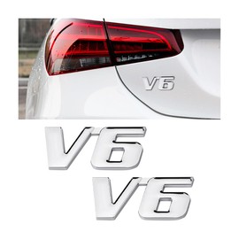 JNNJ 2 pieces 3D emblem badge, badge car sticker decal, metal motor display, car sticker, emblem badge, car sticker, tuning metal (V6)