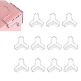 Corner Protectors for Kids, 12Pcs Baby Proofing Edge Protector, Strong Adhesion T-shaped Clear Child Safety Corner Protectors for Furnitures Table, Cabinet Against Sharp Corners(White)