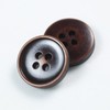 100 Pcs Large 5/8 inch Brown Buttons for Sewing Round