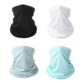 Ewanda store 8 Pcs Cooling Neck Gaiter Face Mask Scarf Balaclava Bandana Cover Summer UV Protection Face Mask for Men Women,Pure Color 01