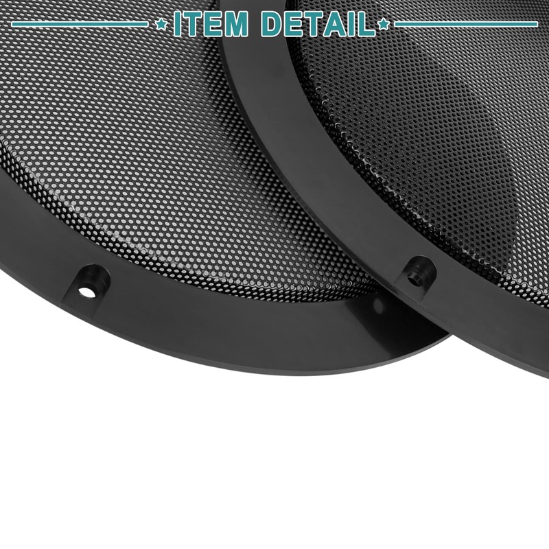 ACROPIX 6.5 Inch Speaker Grill Cover Black - Pack of