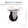 ICON Caster Wheels 3''x 1-.25" Light to Medium Duty Rigid