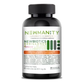 Newmanity 60 Billones Newbiotics Probiotico Magnesio Simbiótico 4 En 1