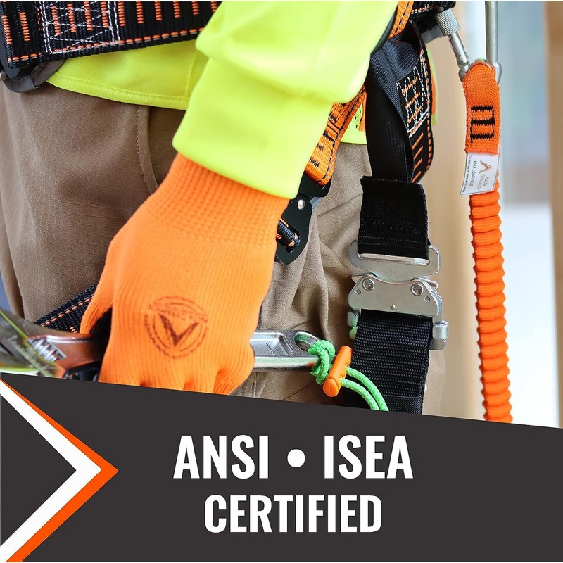 Malta Dynamics Tool Tether Lanyard with Carabiner Attachment, 12 Pack