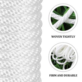 Yardwe Yardwe 6mm Nylon Flag Rope Pole Flag Halyard Line All Purpose Flagpole Rope Replacement for Sailboats Sailing Rigging