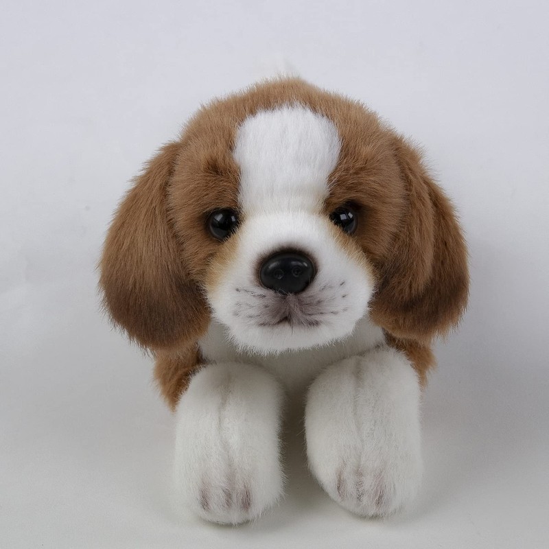 Teddys Rothenburg Beagle Cuddly Toy Dog Lying Down 28 cm