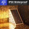 Clora 4 Pack Solar Outdoor Step Lights Triangle IP68 Waterproof