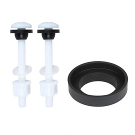 2 Stück Toilettensitzschrauben mit 2 Zoll Toilettenbecken Dichtung, Toilettenbecken zu Schüssel Schrauben Reparatur Kupplungssätze (Modell C)