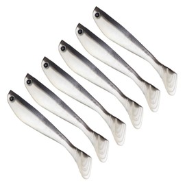 Kisangel 6pcs Double Back Artificial Fishing Lures Realistic Simulation Bait for Sea Fishing Essential Tackle for Outdoor Angling for Attracting Fish