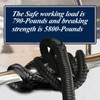 Boat Dock Lines, 3/8" x 15' Black Double Braided Nylon