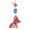 Big Bright Red and Cobalt Blue Lamp Work Glass Butterfly